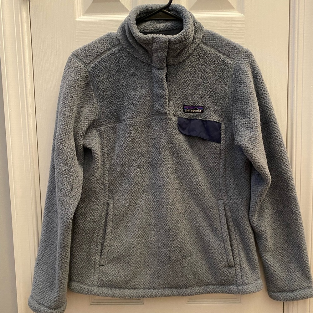 Patagonia  Snap T Pullover Womens Small  Fleece Jacket Blue